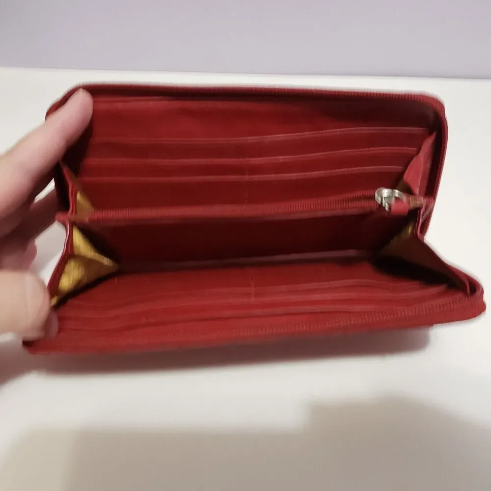 Hype Red Zip Around Women's Wallet 7.5